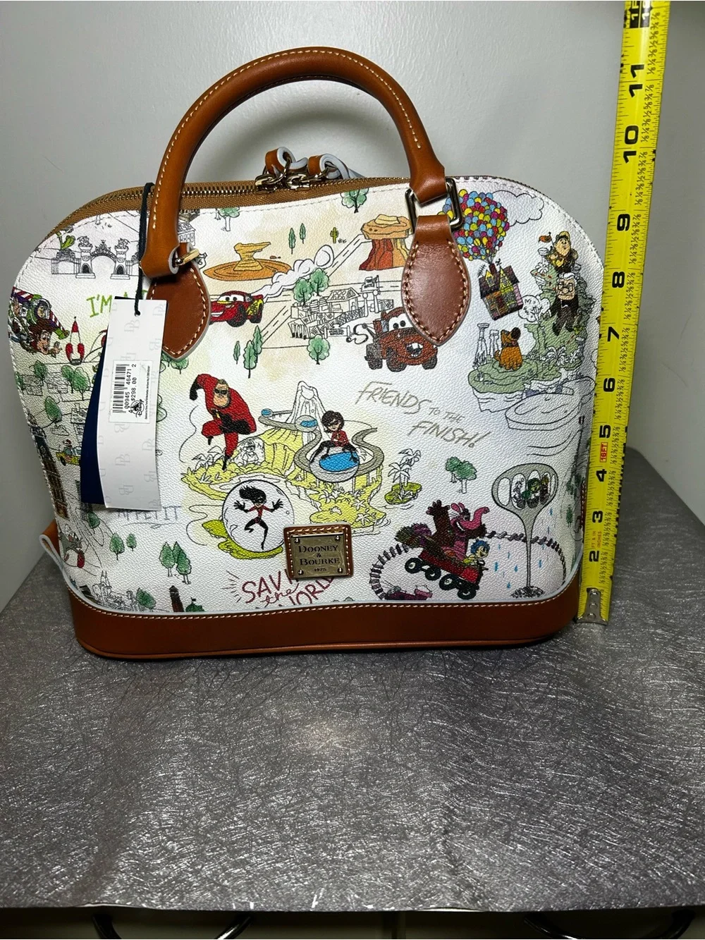 NWT Disney Parks Dooney & Bourke Pixar Satchel crossbody Bag Up Cars Toy Story